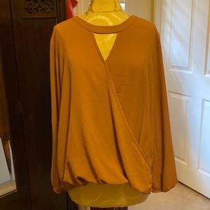 Mauve blouse with neck details